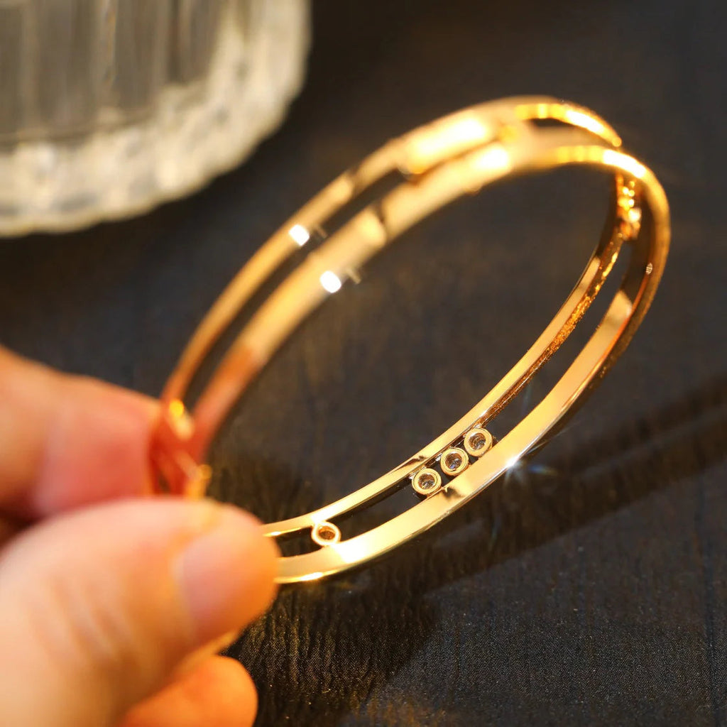 [⭐DORISW]Move Romane Diamond Bangle Bracelet