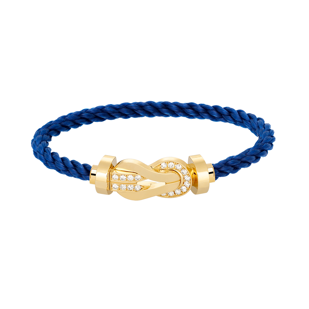 [⭐DORISW] CHANCE GROSSES ARMBAND MIT 8-FIGUREN-SCHNALLE UND HALB-DIAMANTBESATZ GOLD