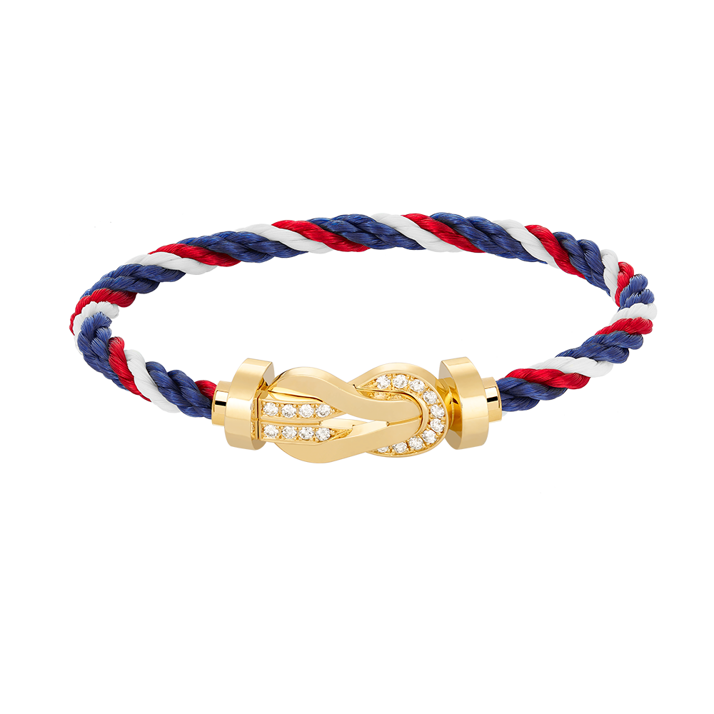 [⭐DORISW] CHANCE GROSSES ARMBAND MIT 8-FIGUREN-SCHNALLE UND HALB-DIAMANTBESATZ GOLD