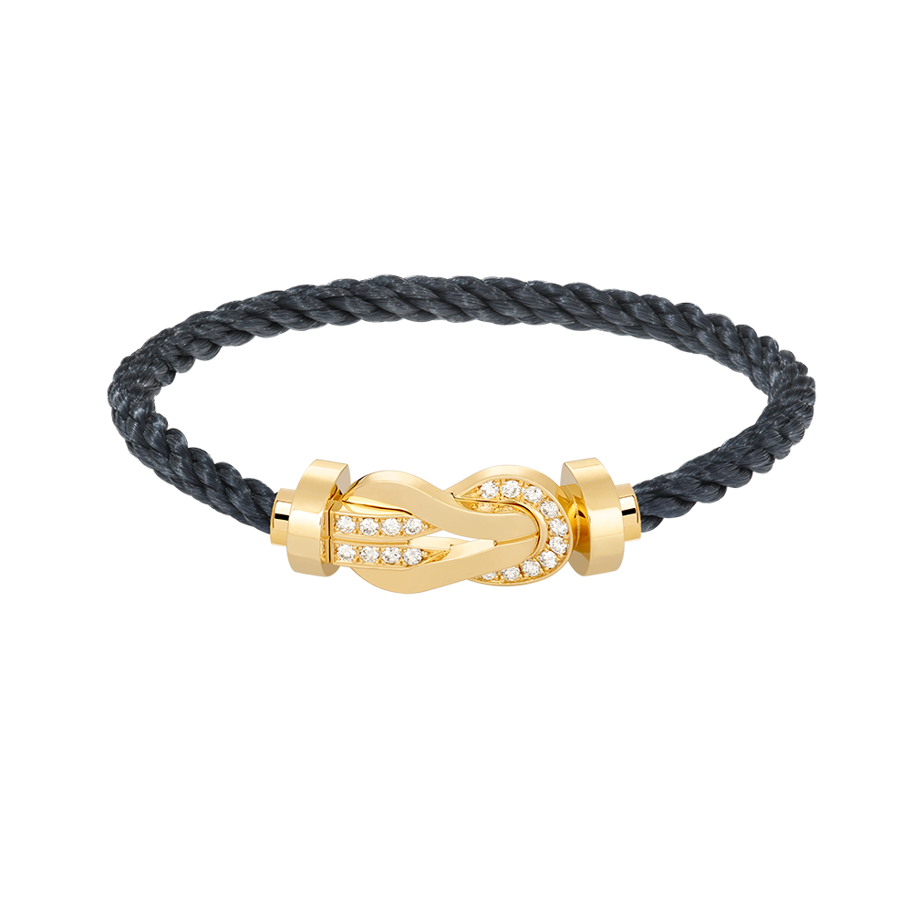 [⭐DORISW] CHANCE GROSSES ARMBAND MIT 8-FIGUREN-SCHNALLE UND HALB-DIAMANTBESATZ GOLD