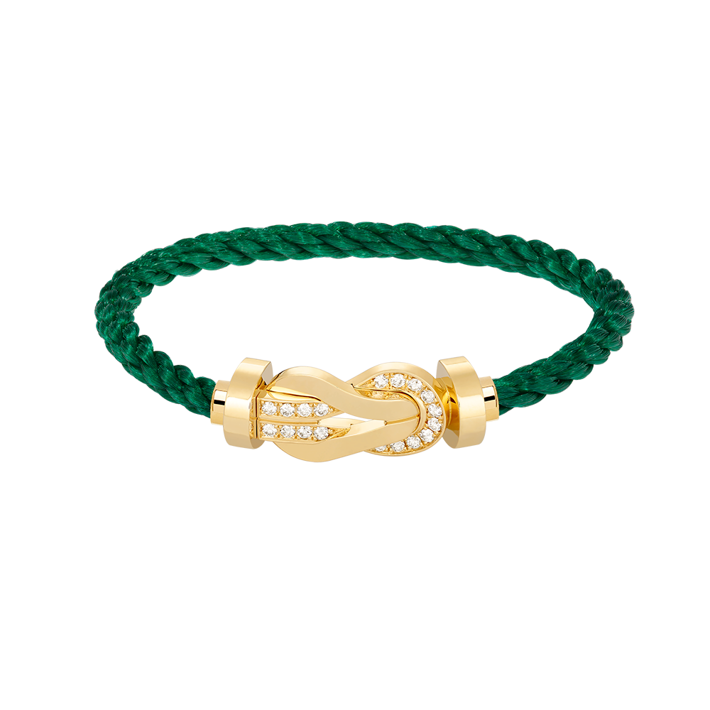 [⭐DORISW] CHANCE GROSSES ARMBAND MIT 8-FIGUREN-SCHNALLE UND HALB-DIAMANTBESATZ GOLD