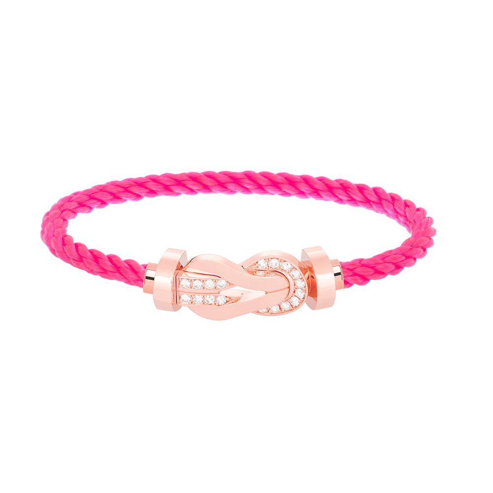 [⭐DORISW] CHANCE LARGE 8-FIGUREN-SCHNALLEN-ARMBAND MIT HALB-DIAMANTBESATZ ROSÉGOLD
