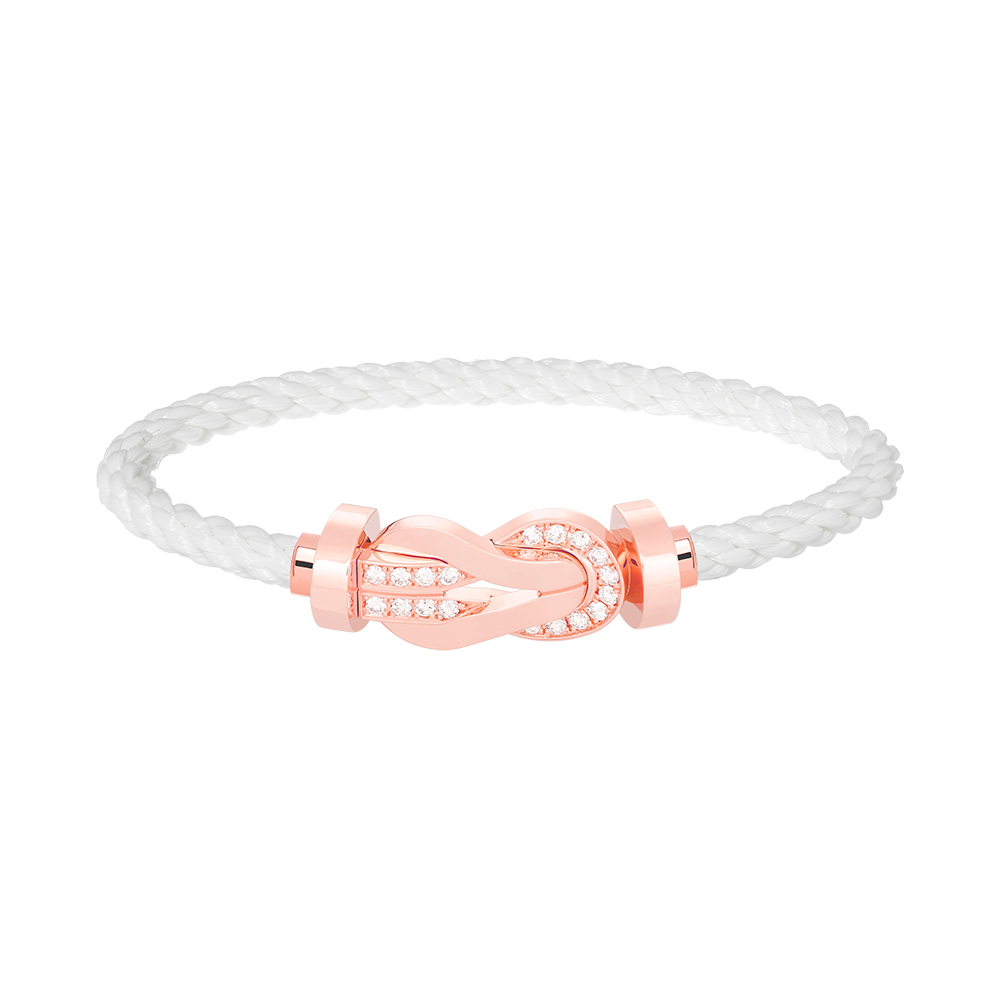[⭐DORISW] CHANCE LARGE 8-FIGUREN-SCHNALLEN-ARMBAND MIT HALB-DIAMANTBESATZ ROSÉGOLD