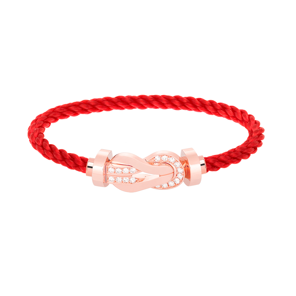 [⭐DORISW] CHANCE LARGE 8-FIGUREN-SCHNALLEN-ARMBAND MIT HALB-DIAMANTBESATZ ROSÉGOLD
