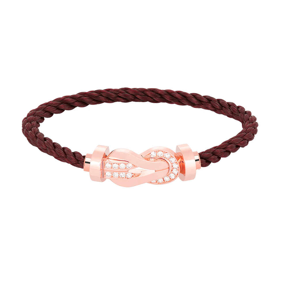 [⭐DORISW] CHANCE LARGE 8-FIGUREN-SCHNALLEN-ARMBAND MIT HALB-DIAMANTBESATZ ROSÉGOLD
