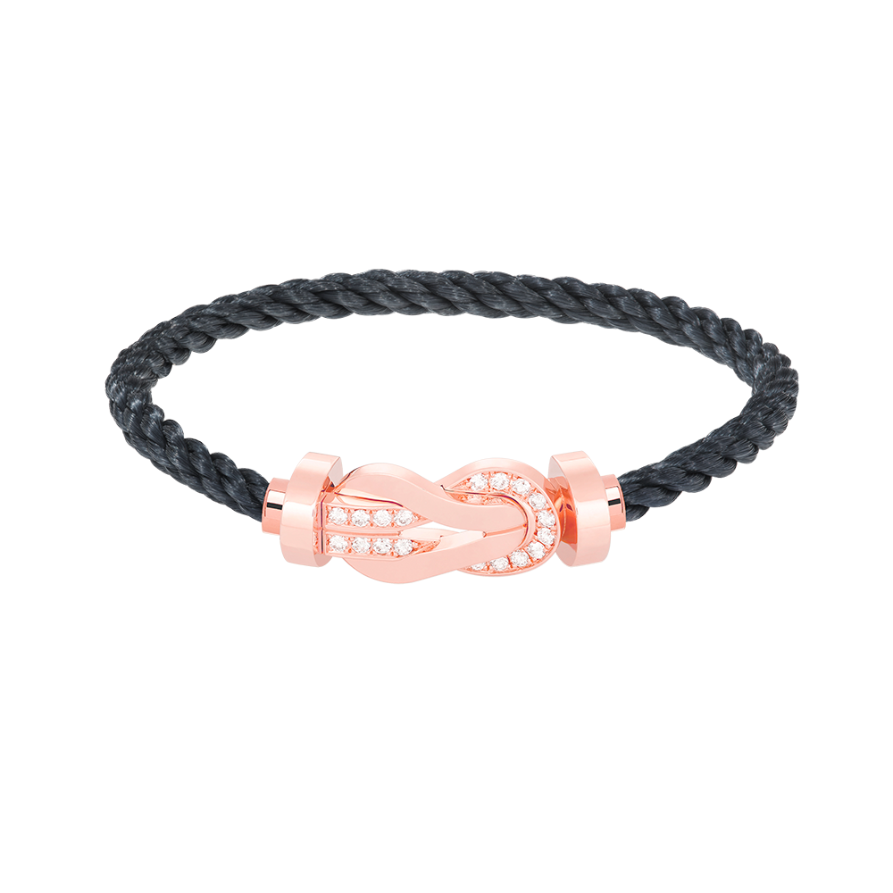 [⭐DORISW] CHANCE LARGE 8-FIGUREN-SCHNALLEN-ARMBAND MIT HALB-DIAMANTBESATZ ROSÉGOLD
