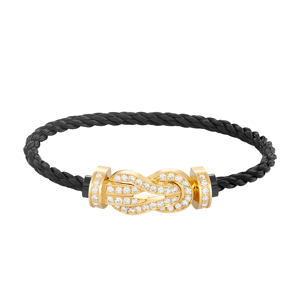 [⭐DORISW] CHANCE GROSSES 8-FIGUREN-SCHNALLEN-ARMBAND MIT VOLLBESATZ GOLD