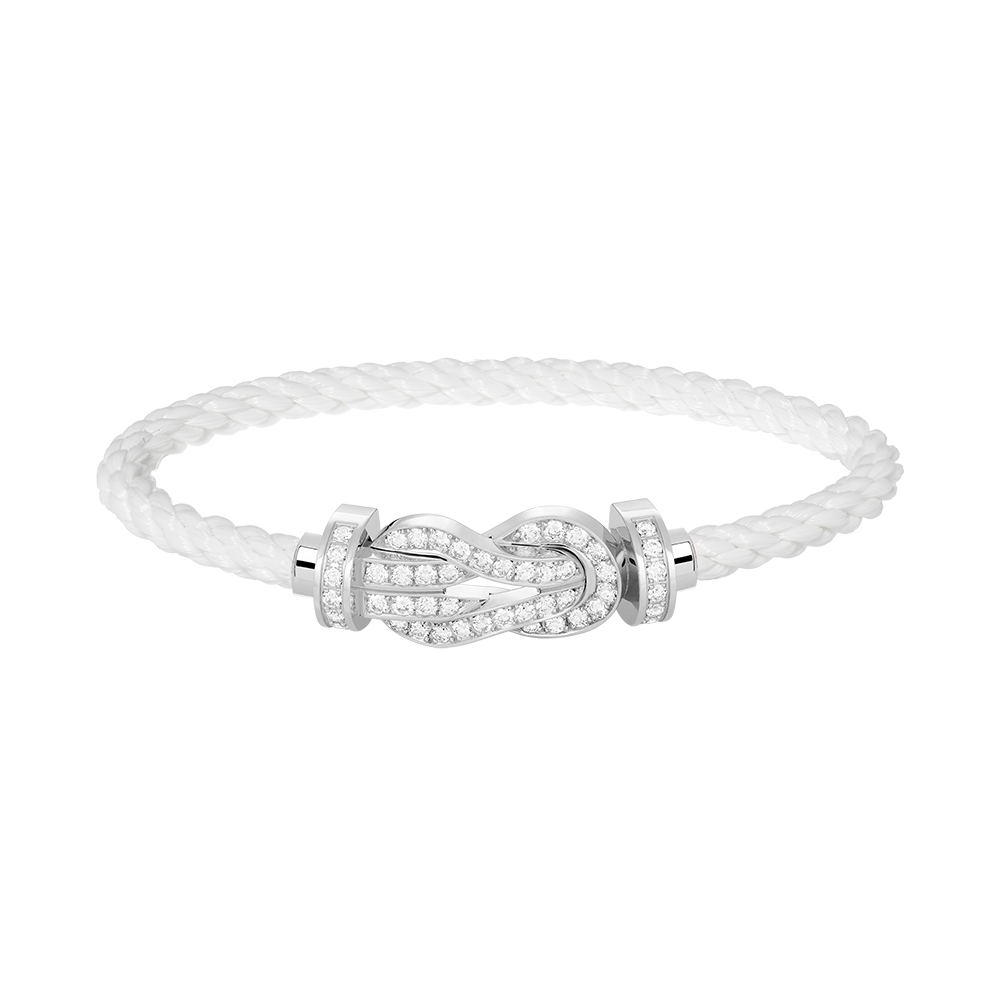 [⭐DORISW] CHANCE GROSSES ARMBAND MIT 8-STELLIGER SCHNALLE UND VOLLBESATZ MIT DIAMANTEN SILBER