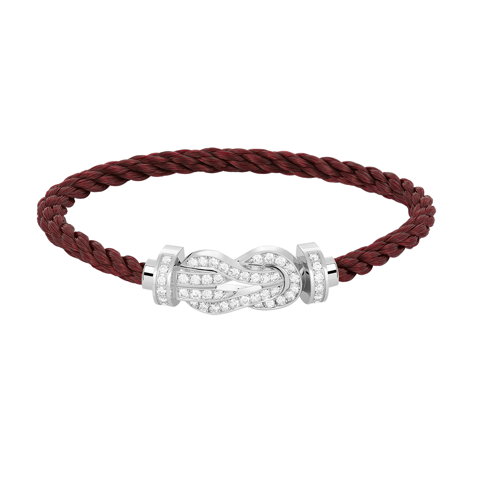 [⭐DORISW] CHANCE GROSSES ARMBAND MIT 8-STELLIGER SCHNALLE UND VOLLBESATZ MIT DIAMANTEN SILBER
