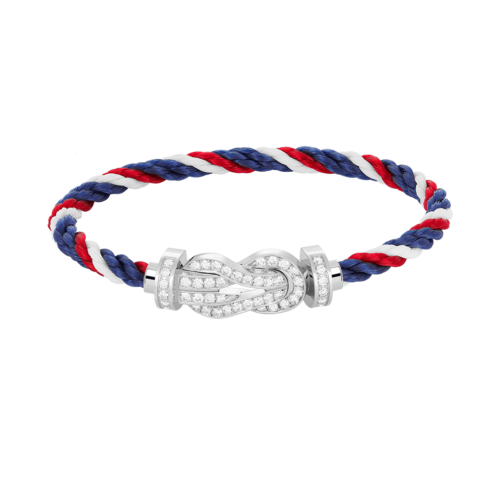 [⭐DORISW] CHANCE GROSSES ARMBAND MIT 8-STELLIGER SCHNALLE UND VOLLBESATZ MIT DIAMANTEN SILBER