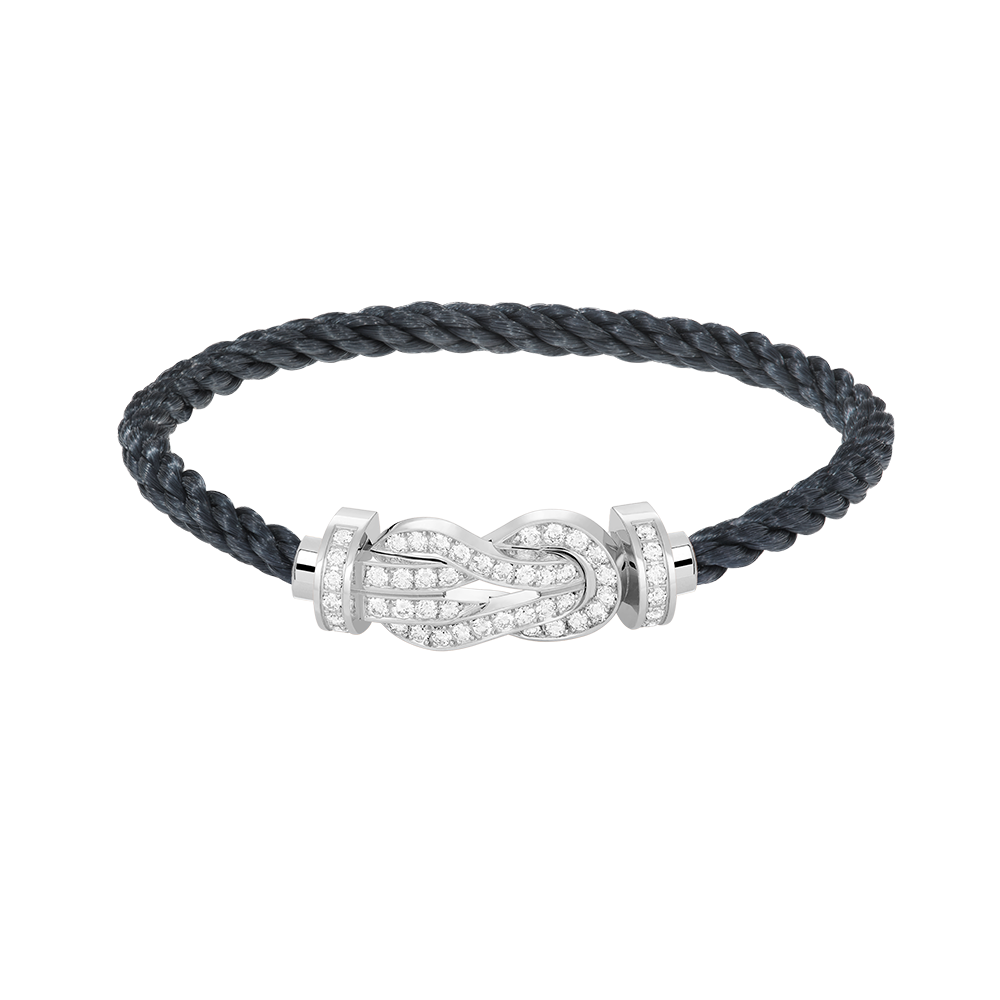 [⭐DORISW] CHANCE GROSSES ARMBAND MIT 8-STELLIGER SCHNALLE UND VOLLBESATZ MIT DIAMANTEN SILBER