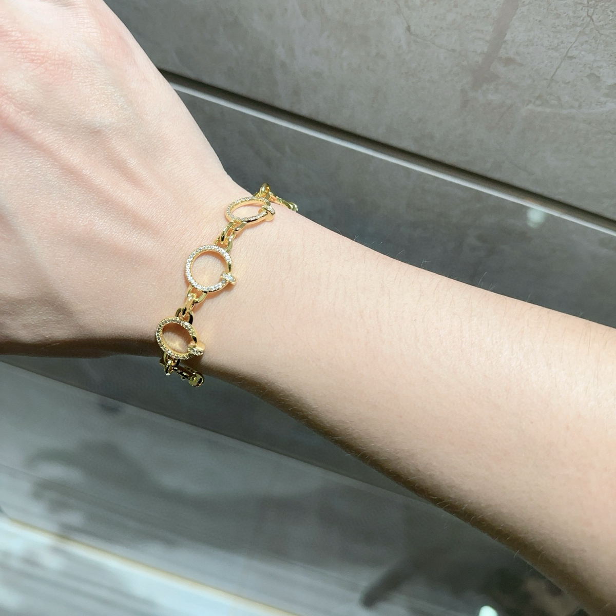 [⭐DORISW] ARMBAND LOVE&JUSTE MIT DIAMANTEN