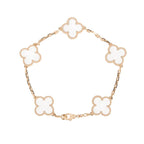 [[⭐DORISW] ]NEUES CLOVER 5-MOTIV ARMBAND MIT BERGKRISTALL