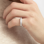 [⭐DORISW]ZERO 1 ONE-BAND PAVED DIAMONDS ON THE SPIRAL RING