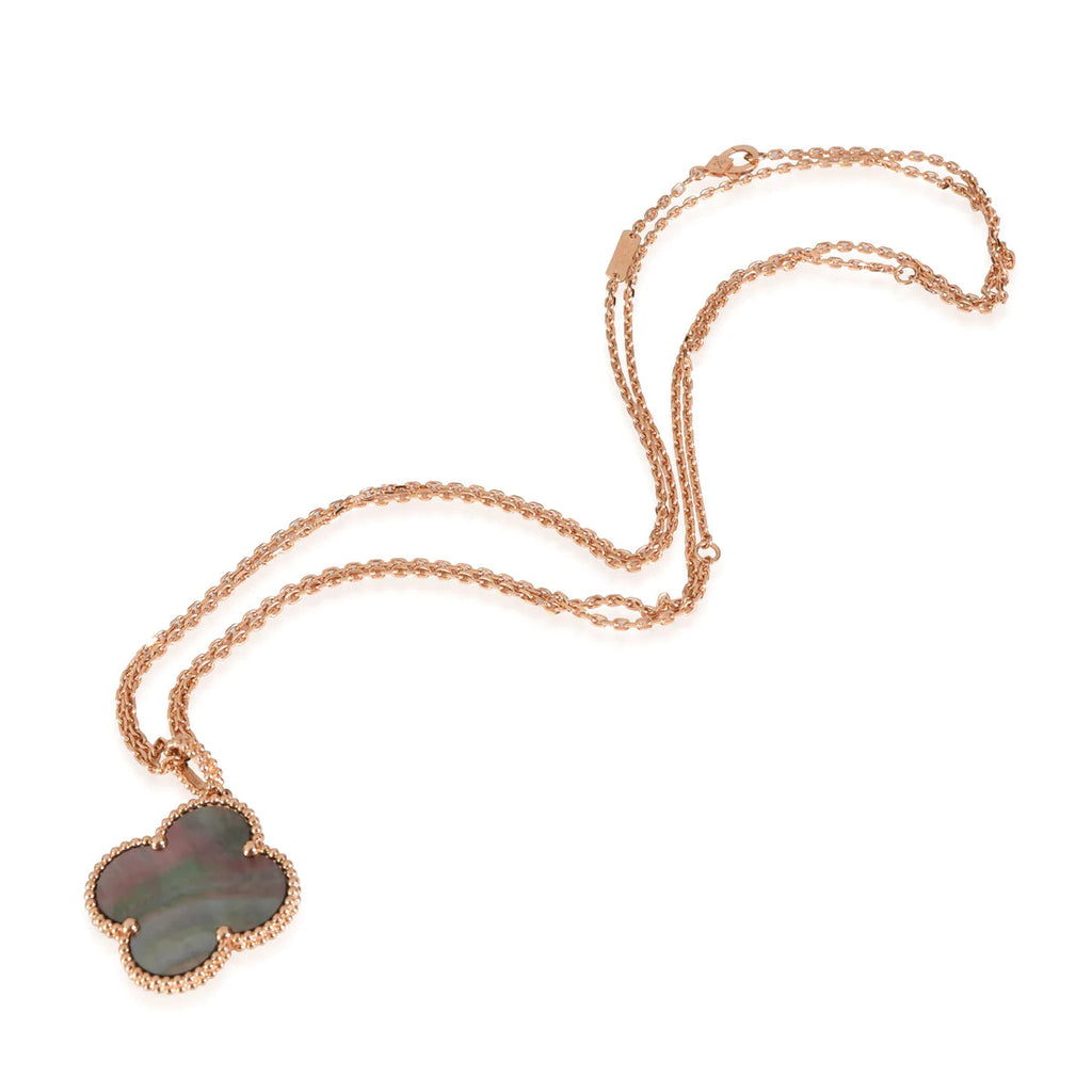 [⭐DORISW] CLOVER 25MM GOLD DARK MOP BIG CLOVER NECKLACE