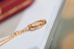 [⭐DORISW] LOVE NECKLACE ADJUSTABLE ROSE GOLD 2 DIAMOND