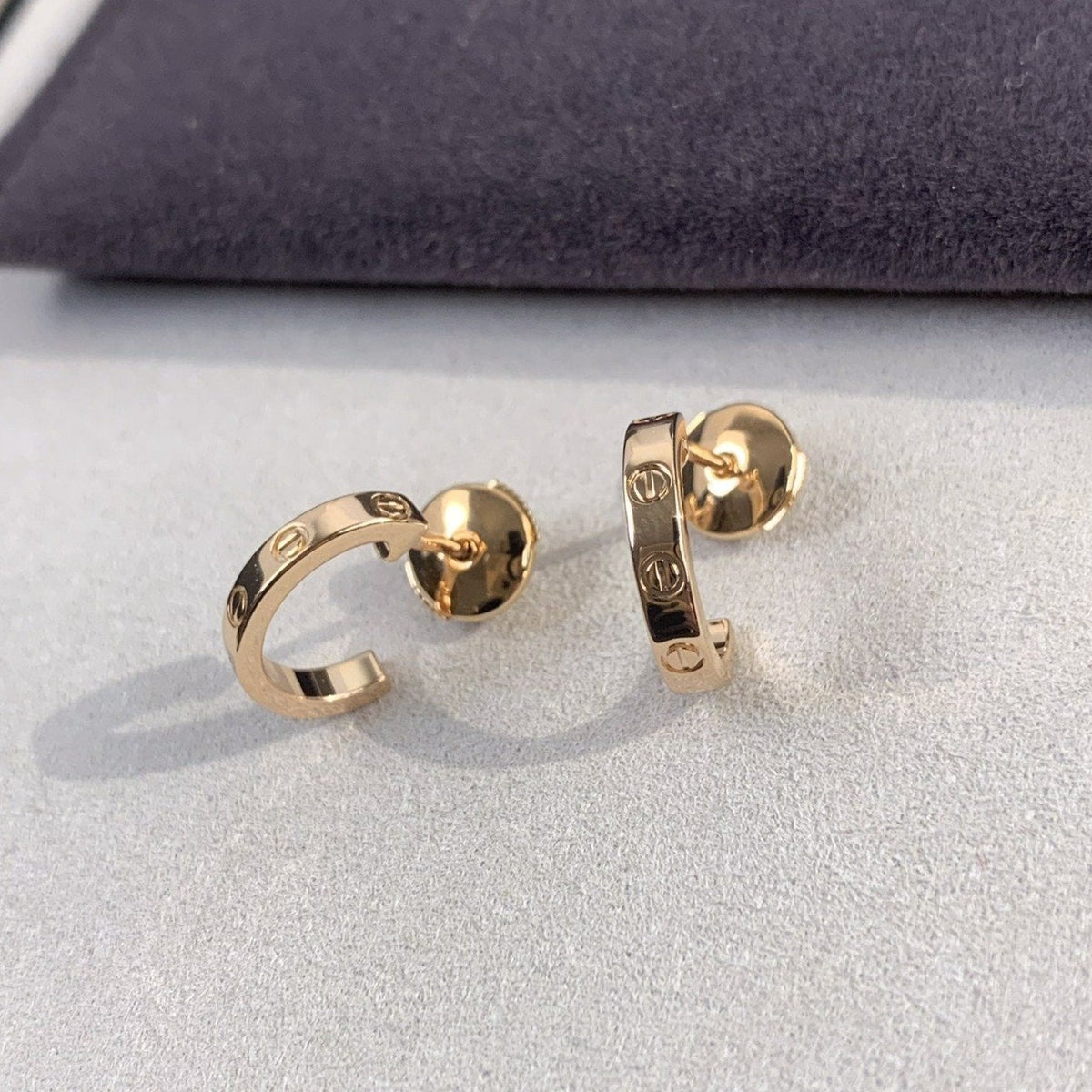 [⭐DORISW] LOVE EARRINGS 2.65MM PINK GOLD