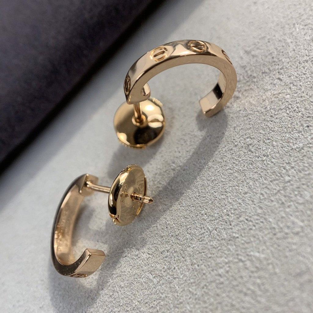 [⭐DORISW] LOVE EARRINGS 2.65MM PINK GOLD