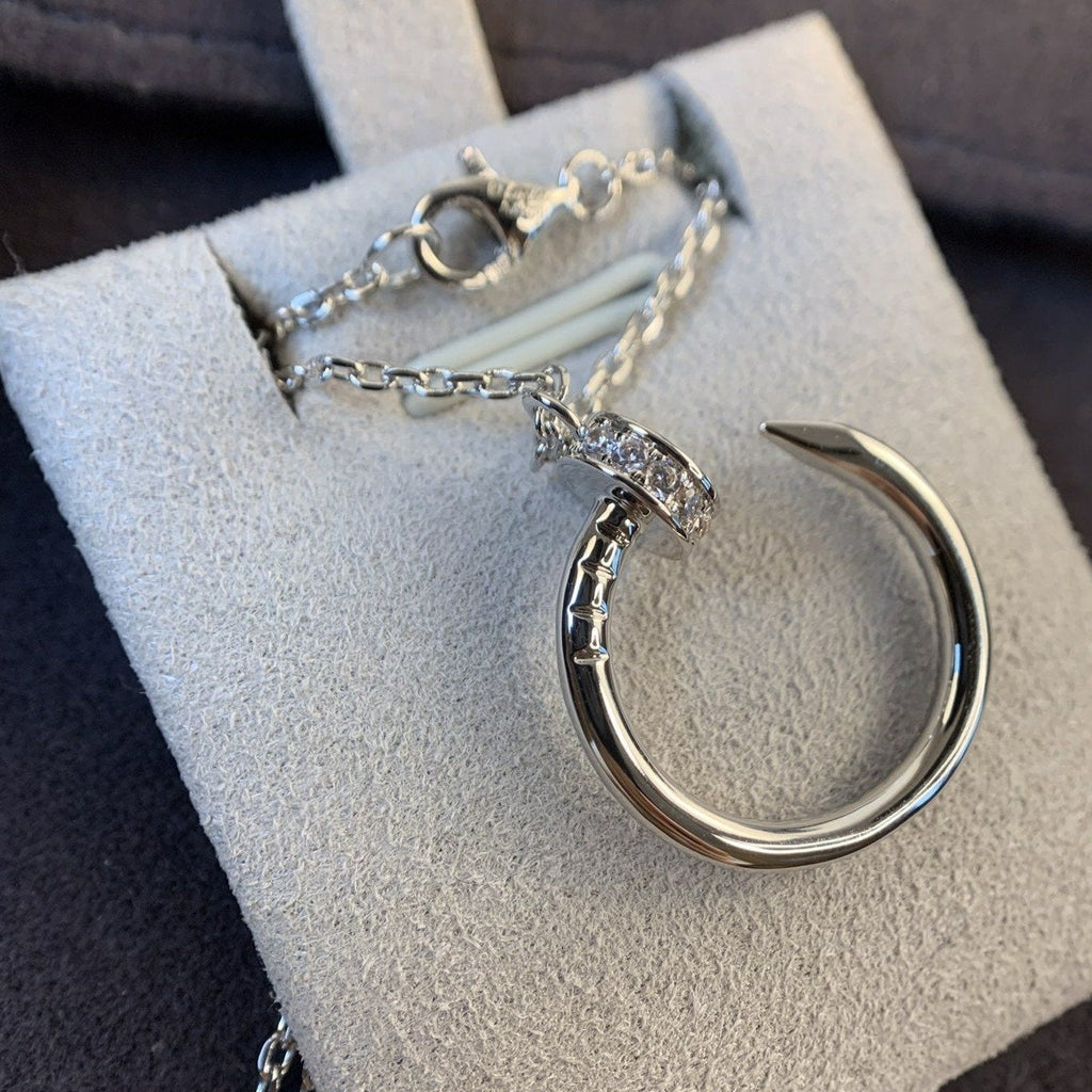[⭐DORISW] JUSTE HALSKETTE SILBER DIAMANTEN