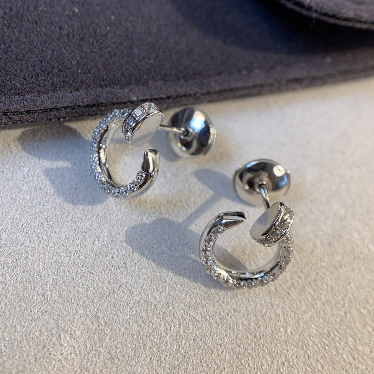 [⭐DORISW] JUSTE EARRINGS SILVER DIAMONDS