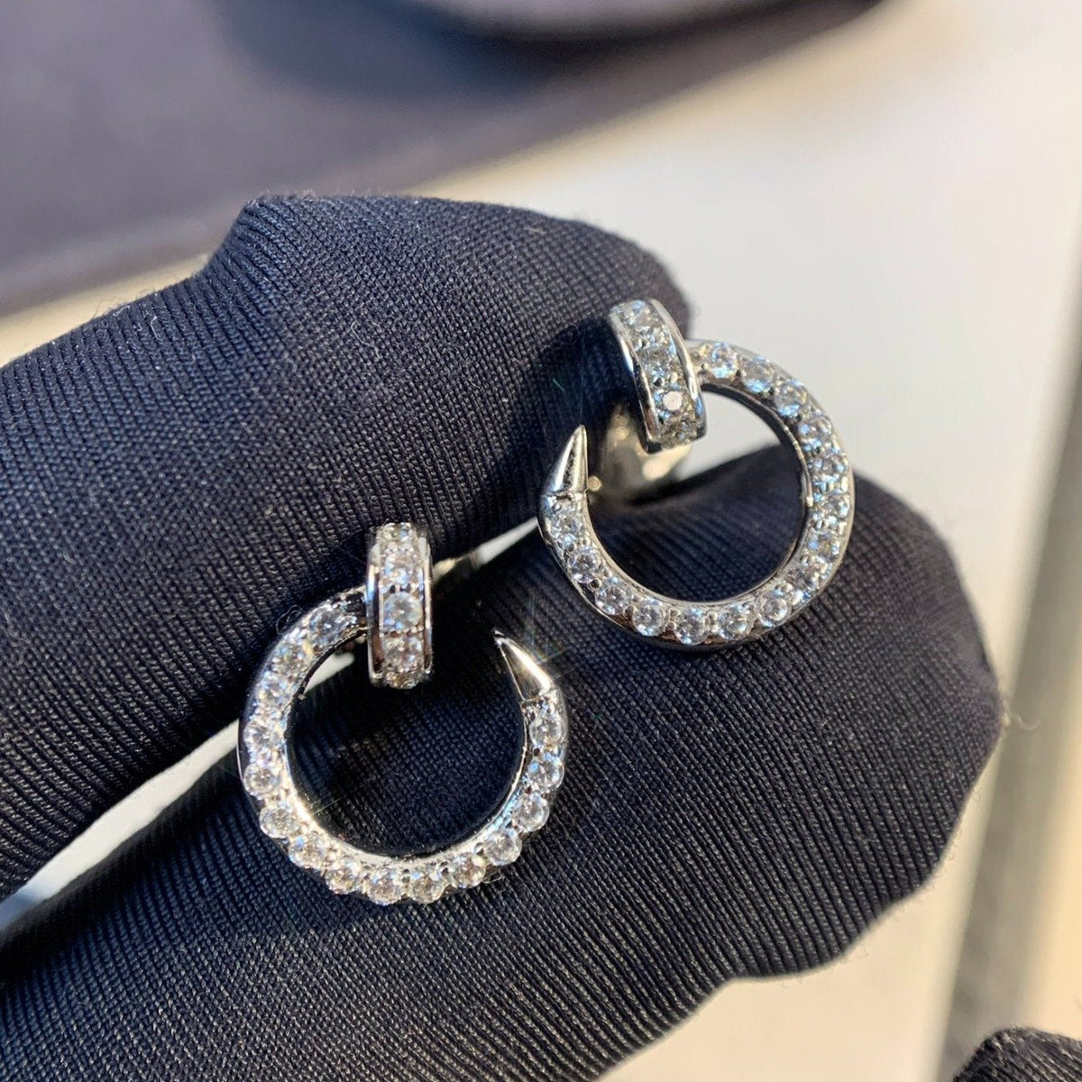 [⭐DORISW] JUSTE EARRINGS SILVER DIAMONDS