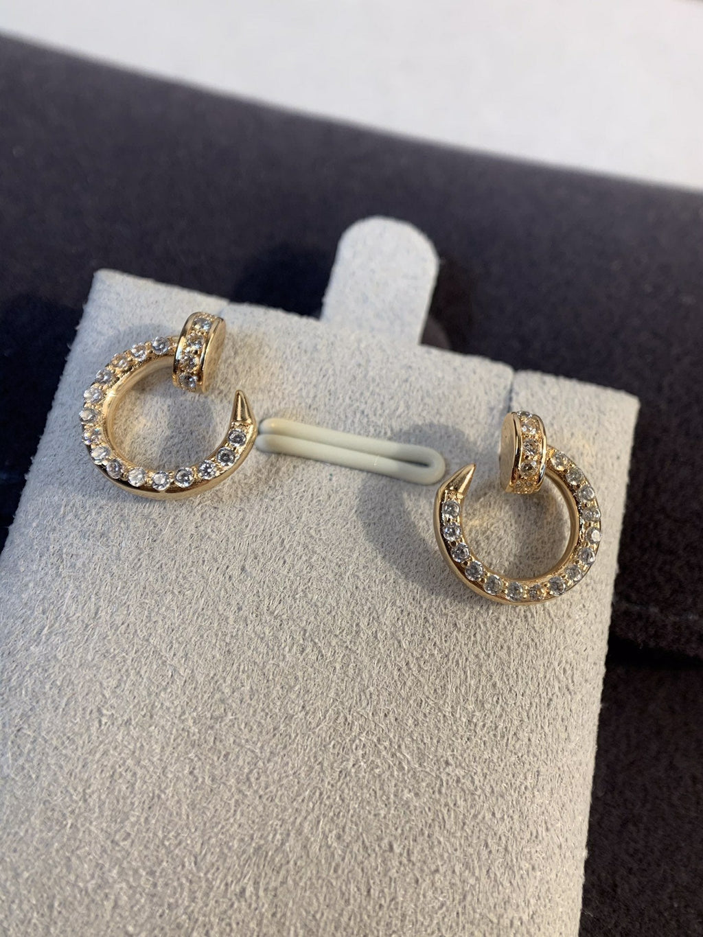 [⭐DORISW] JUSTE EARRINGS GOLD DIAMONDS