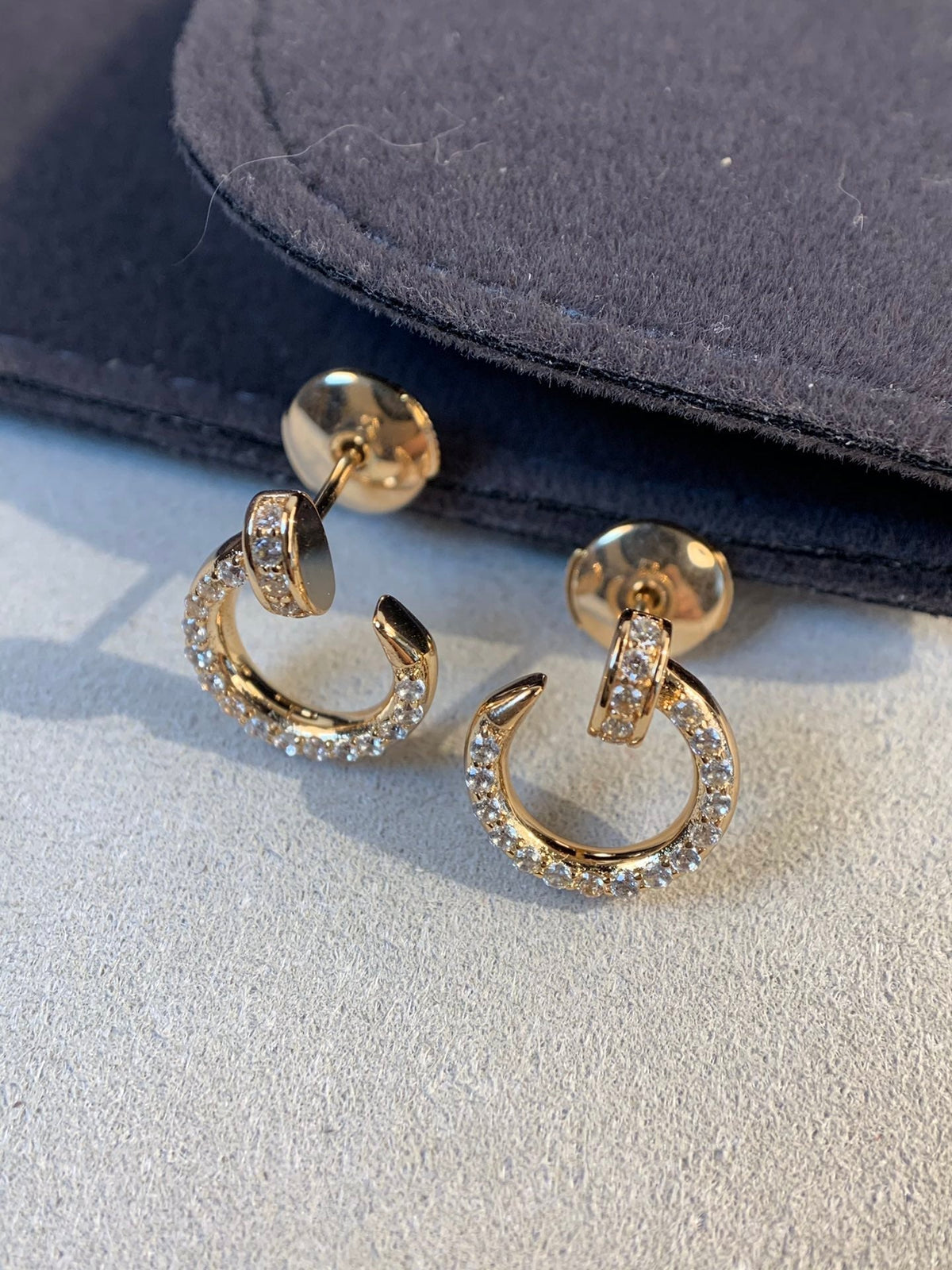 [⭐DORISW] JUSTE EARRINGS GOLD DIAMONDS