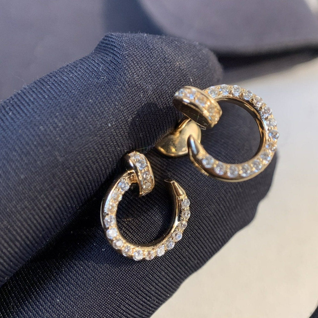 [⭐DORISW] JUSTE EARRINGS GOLD DIAMONDS