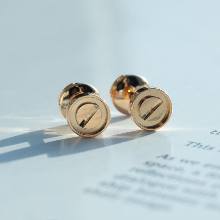 [⭐DORISW] LOVE EARRINGS PINK GOLD 10MM