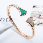 [⭐DORISW]DREAM BRACELET OPEN MALACHITE PINK GOLD