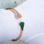 [⭐DORISW]DREAM BRACELET OPEN MALACHITE PINK GOLD
