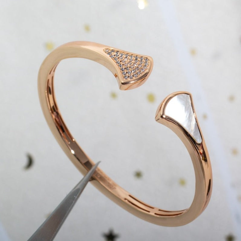 [⭐DORISW]DREAM ARMBAND OFFEN ROSÉGOLD PERLMUTT DIAMANT