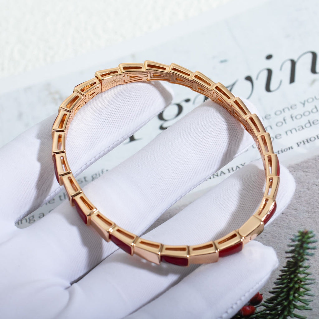 [⭐DORISW]SERPENTI BRACELET PINK GOLD RUBELLITE
