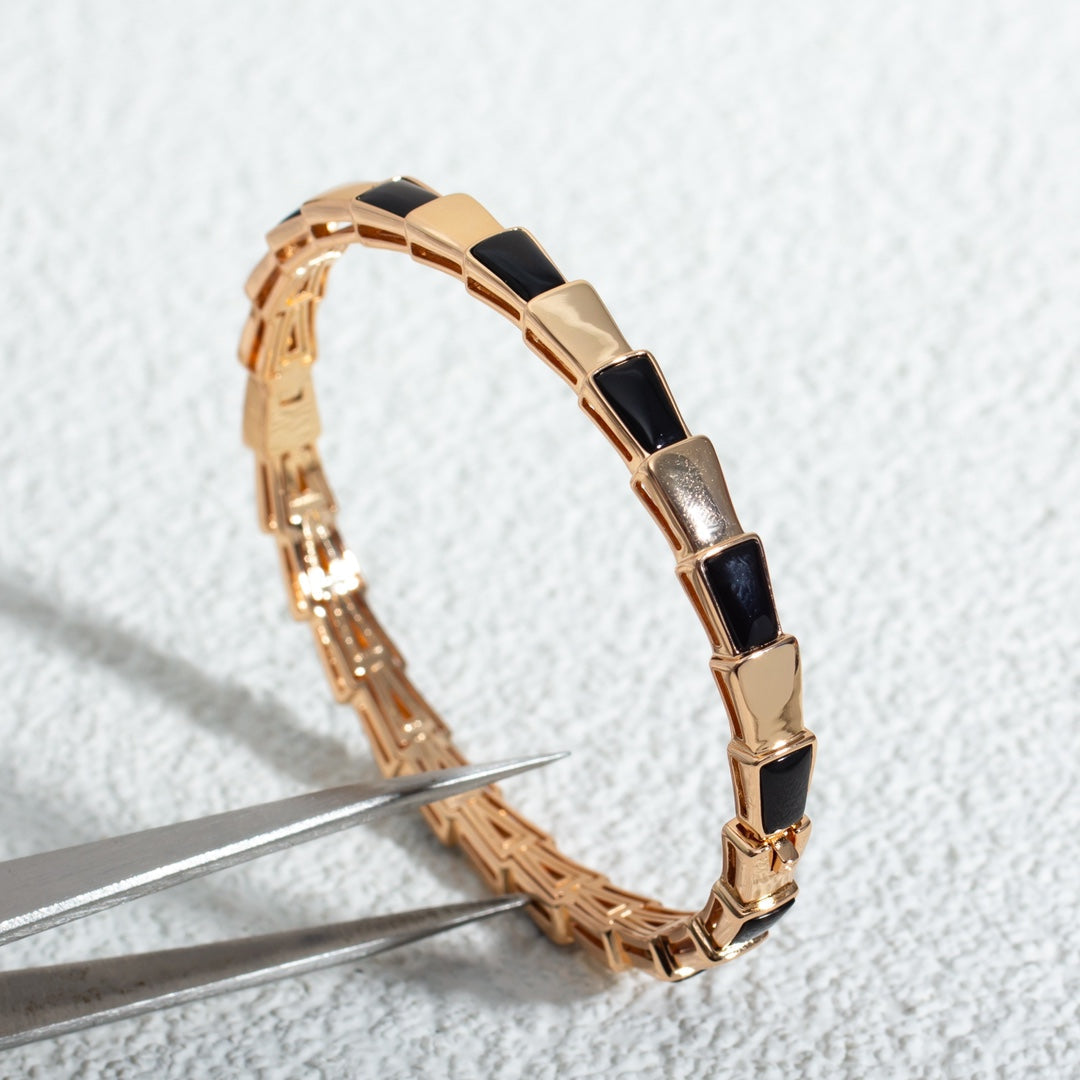 [⭐DORISW]SERPENTI BRACELET PINK GOLD ONYX