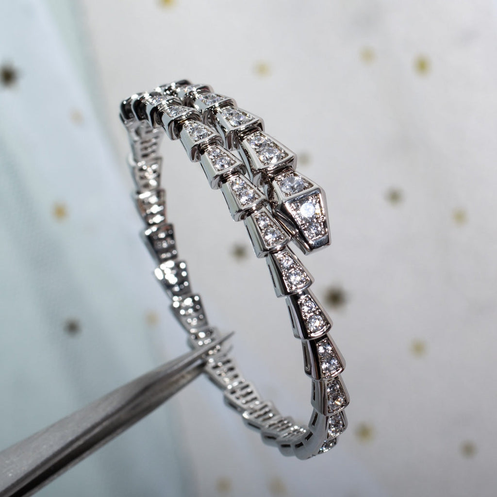 [⭐DORISW]SERPENTI BRACELET 6MM SILVER DIAMOND