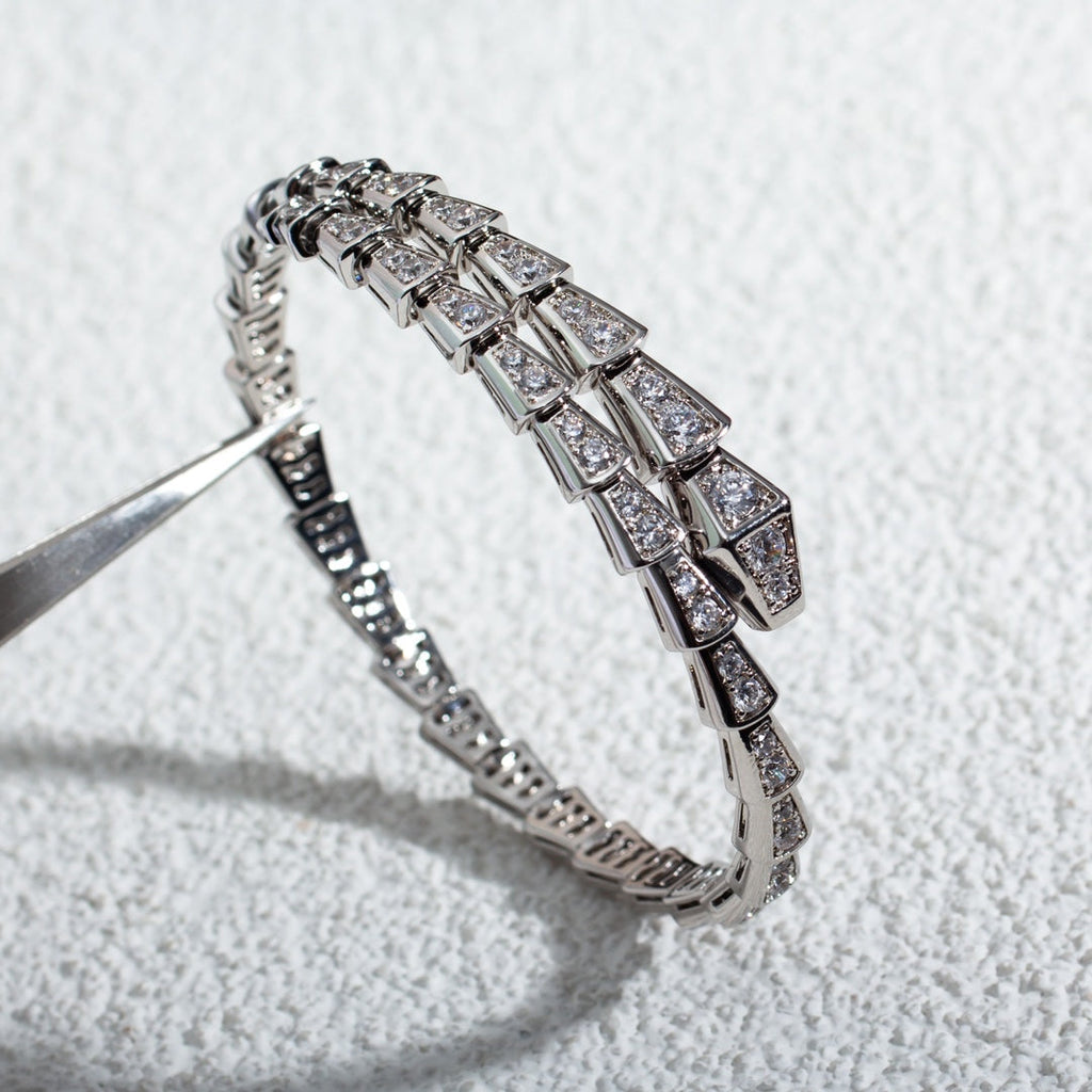 [⭐DORISW]SERPENTI BRACELET 6MM SILVER DIAMOND