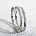 [⭐DORISW]SERPENTI ARMBAND SILBER DIAMANT DOPPELREIHIG