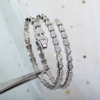 [⭐DORISW]SERPENTI ARMBAND SILBER DIAMANT DOPPELREIHIG