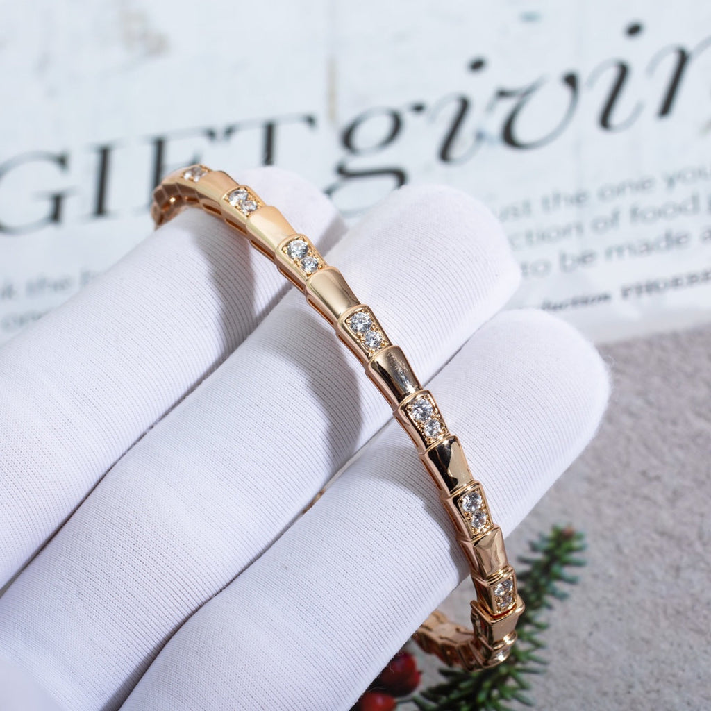[⭐DORISW]SERPENTI BRACELET PINK GOLD DIAMOND