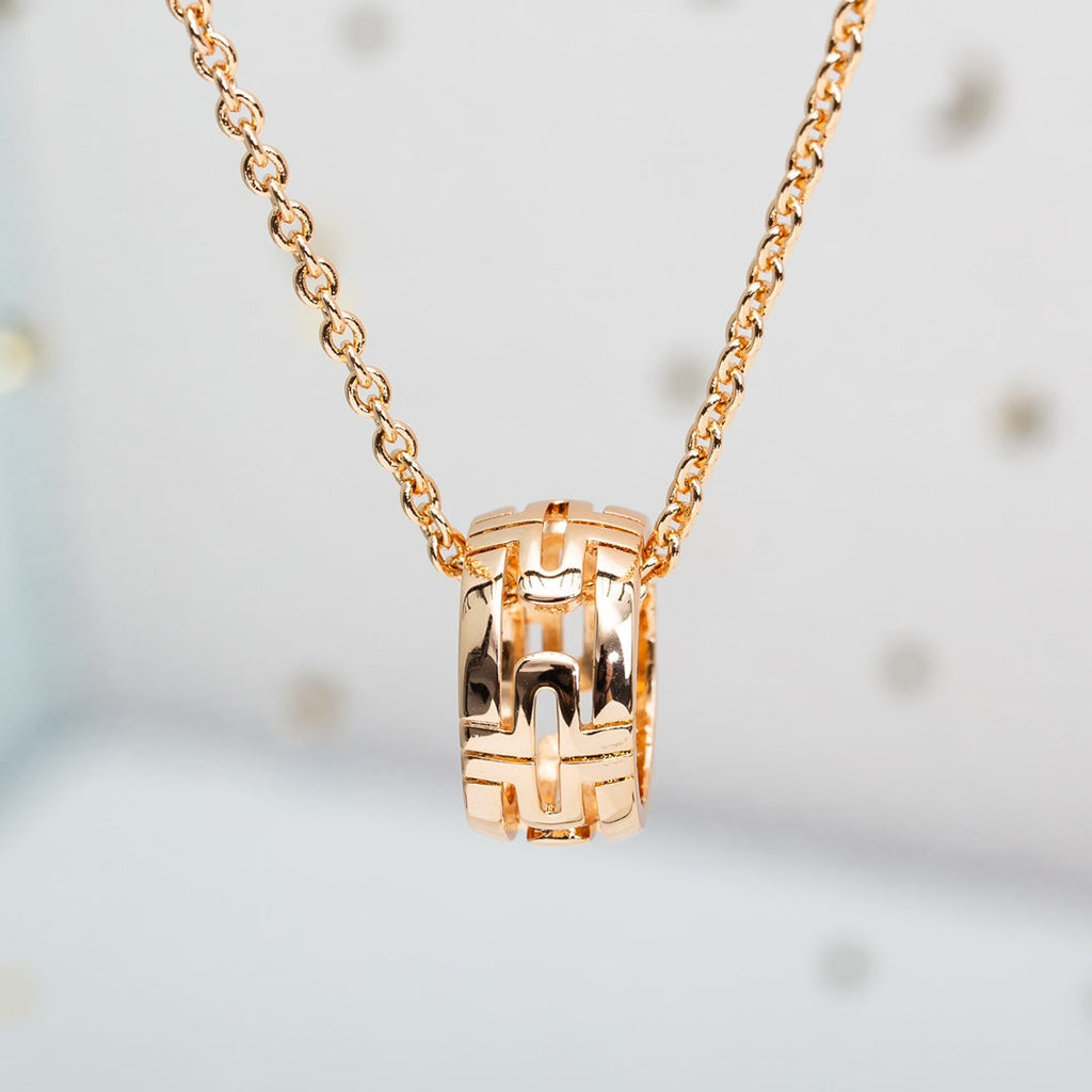 [⭐DORISW]PARENTESI NECKLACE PINK GOLD