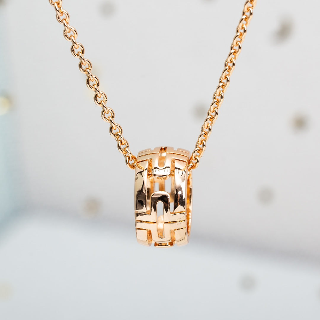 [⭐DORISW]PARENTESI NECKLACE PINK GOLD