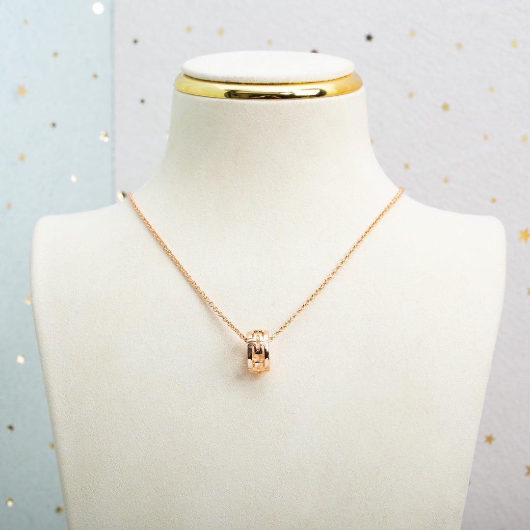 [⭐DORISW]PARENTESI NECKLACE PINK GOLD