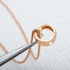[⭐DORISW]PARENTESI NECKLACE PINK GOLD