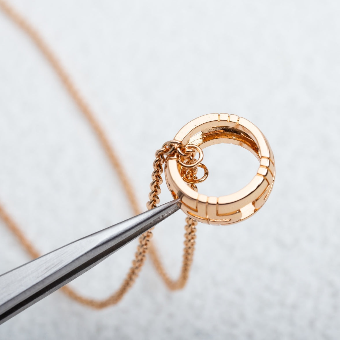 [⭐DORISW]PARENTESI NECKLACE PINK GOLD