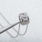 [⭐DORISW]PARENTESI NECKLACE SILVER DIAMOND