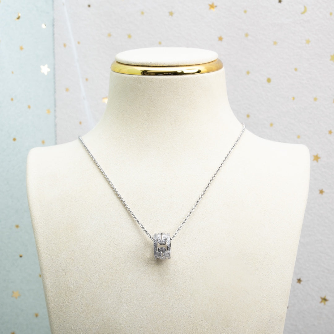 [⭐DORISW]PARENTESI HALSKETTE SILBER DIAMANT