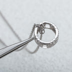 [⭐DORISW]PARENTESI NECKLACE SILVER DIAMOND