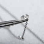 [⭐DORISW]PARENTESI NECKLACE SILVER DIAMOND