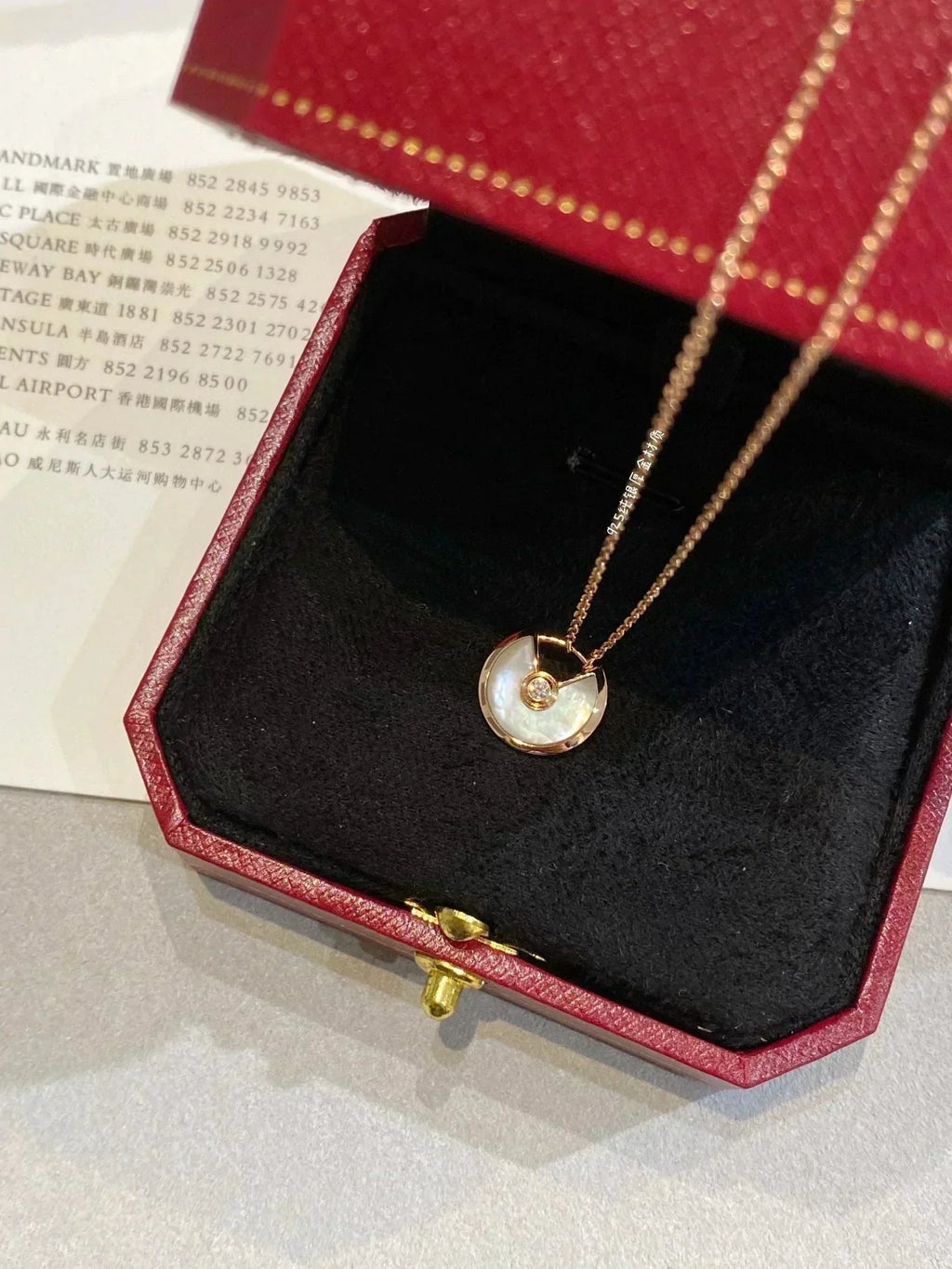 [⭐DORISW] アミュレット ローズゴールド マザーオブパール ネックレス