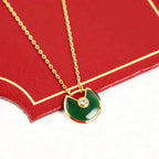 [⭐DORISW] AMULETTE GOLD MALACHITE NECKLACE